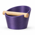 Oval Espresso Knock Box with Oak Bar