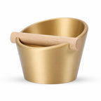 Oval Espresso Knock Box with Oak Bar