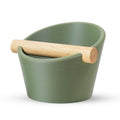 Oval Espresso Knock Box with Oak Bar