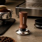 Spring Loaded Espresso Tamper with Wooden Handle