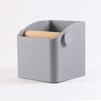 The Square Espresso Knock Box with Oak Knock Bar