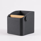 The Square Espresso Knock Box with Oak Knock Bar