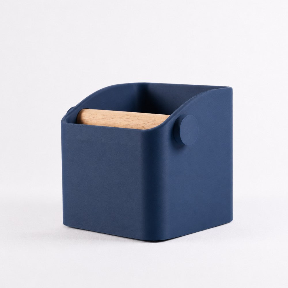 The Square Espresso Knock Box with Oak Knock Bar