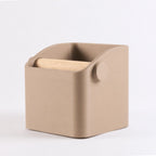 The Square Espresso Knock Box with Oak Knock Bar