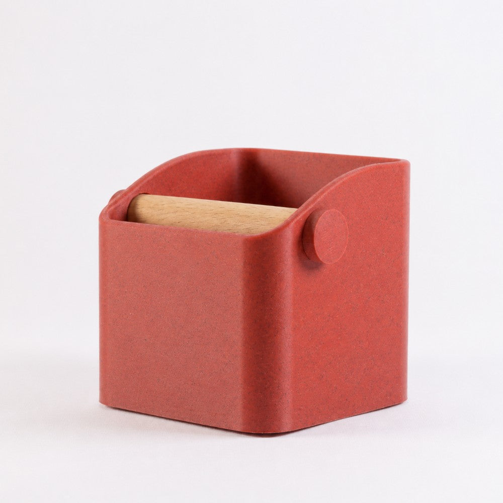 The Square Espresso Knock Box with Oak Knock Bar
