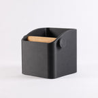 The Square Espresso Knock Box with Oak Knock Bar