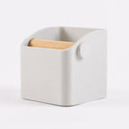 The Square Espresso Knock Box with Oak Knock Bar