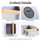 The Square Espresso Knock Box with Oak Knock Bar