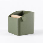 The Square Espresso Knock Box with Oak Knock Bar